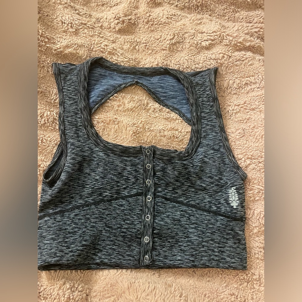 NWOT Free people Movement Dark gray sports bra crop top tank